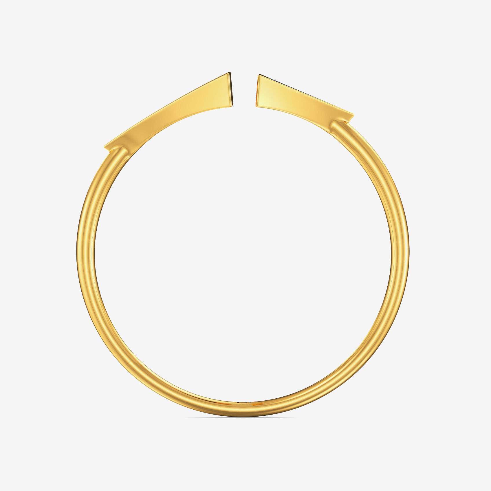 One-on-one Twin Triangle Gold Ring image