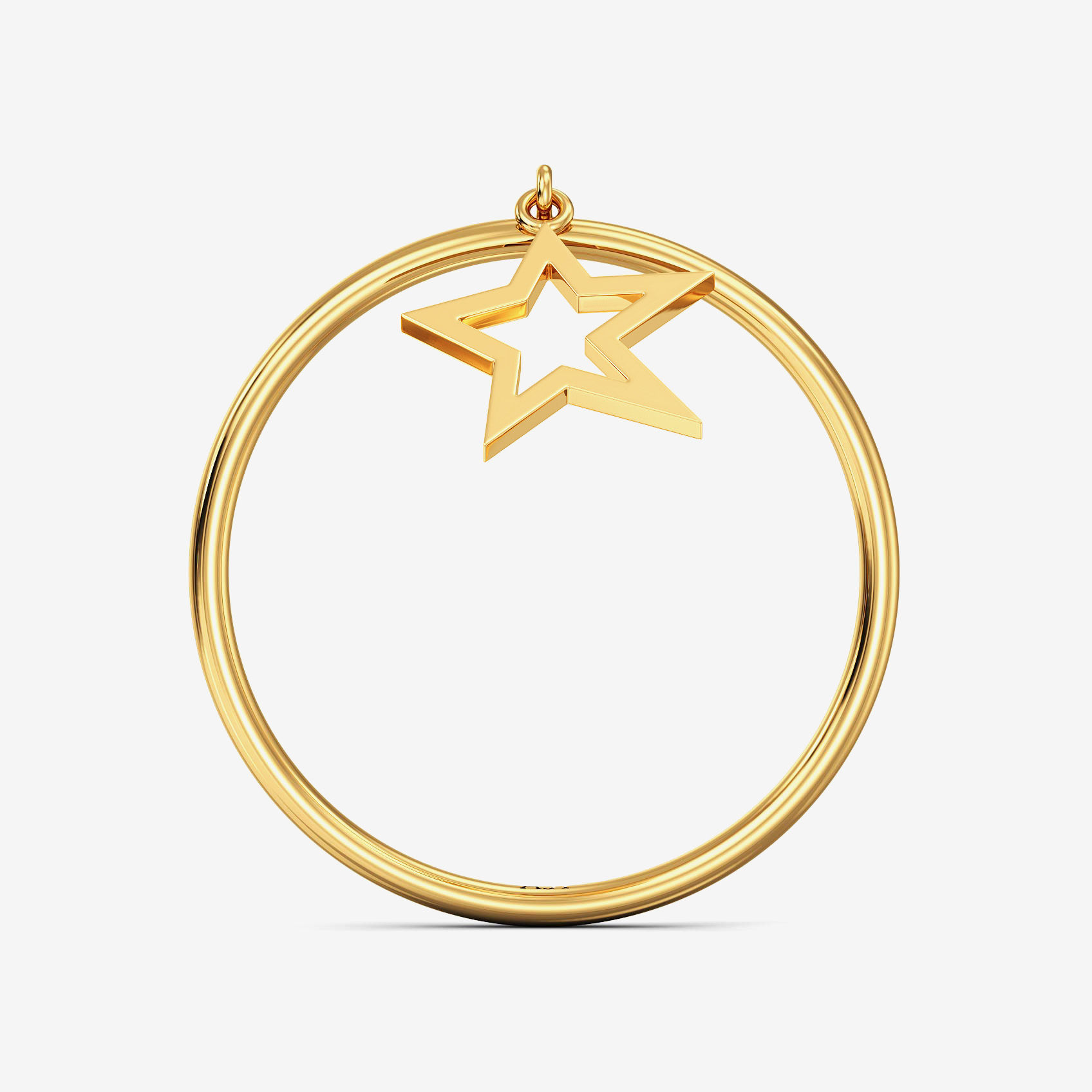 Cute Drooping Shining Star Gold Ring image