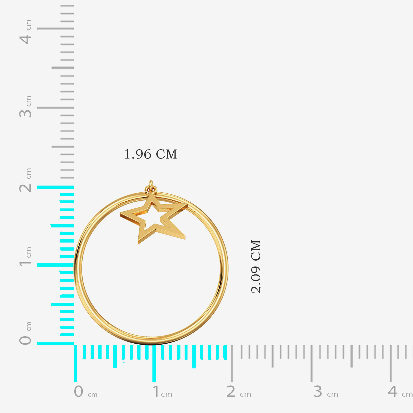 Cute Drooping Shining Star Gold Ring image
