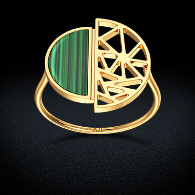 Youthful Gold Signet Ring alternate view 2