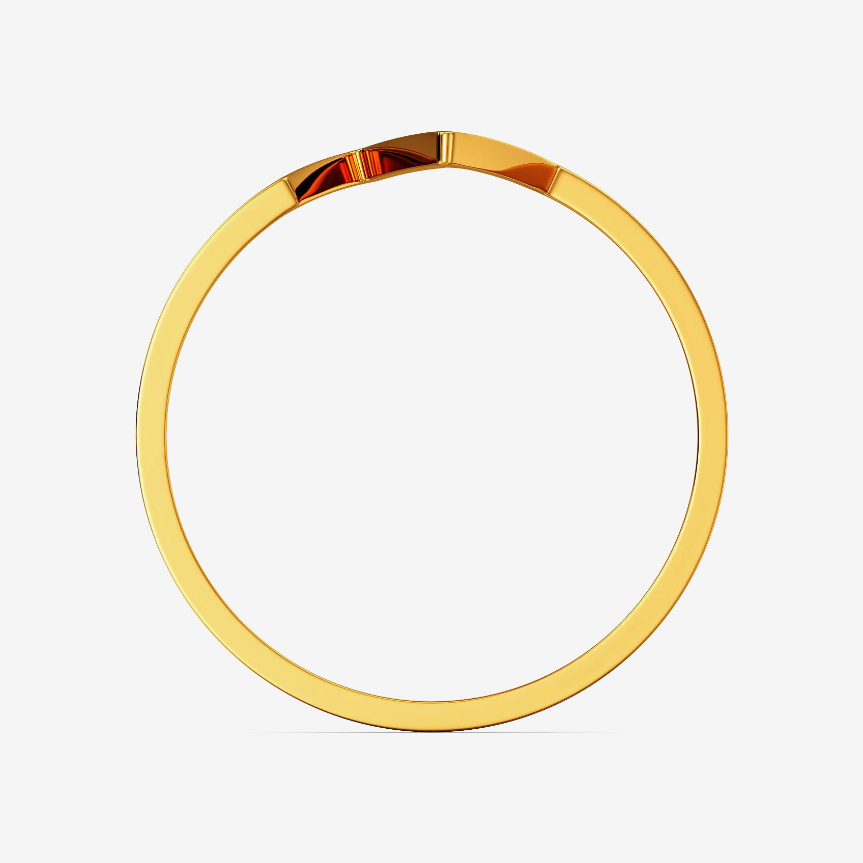 Pulse Symbol Gold Thin Ring image