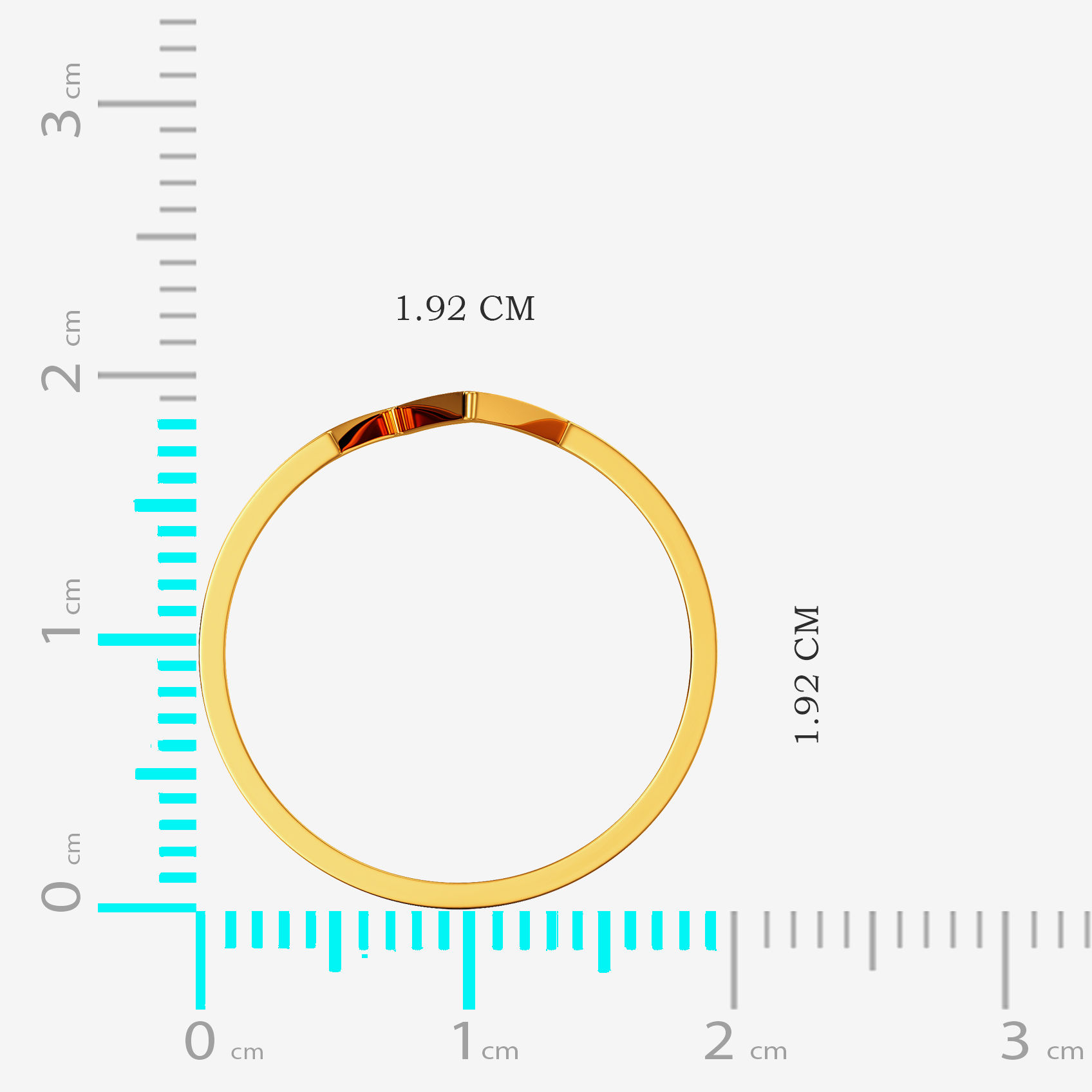 Pulse Symbol Gold Thin Ring image