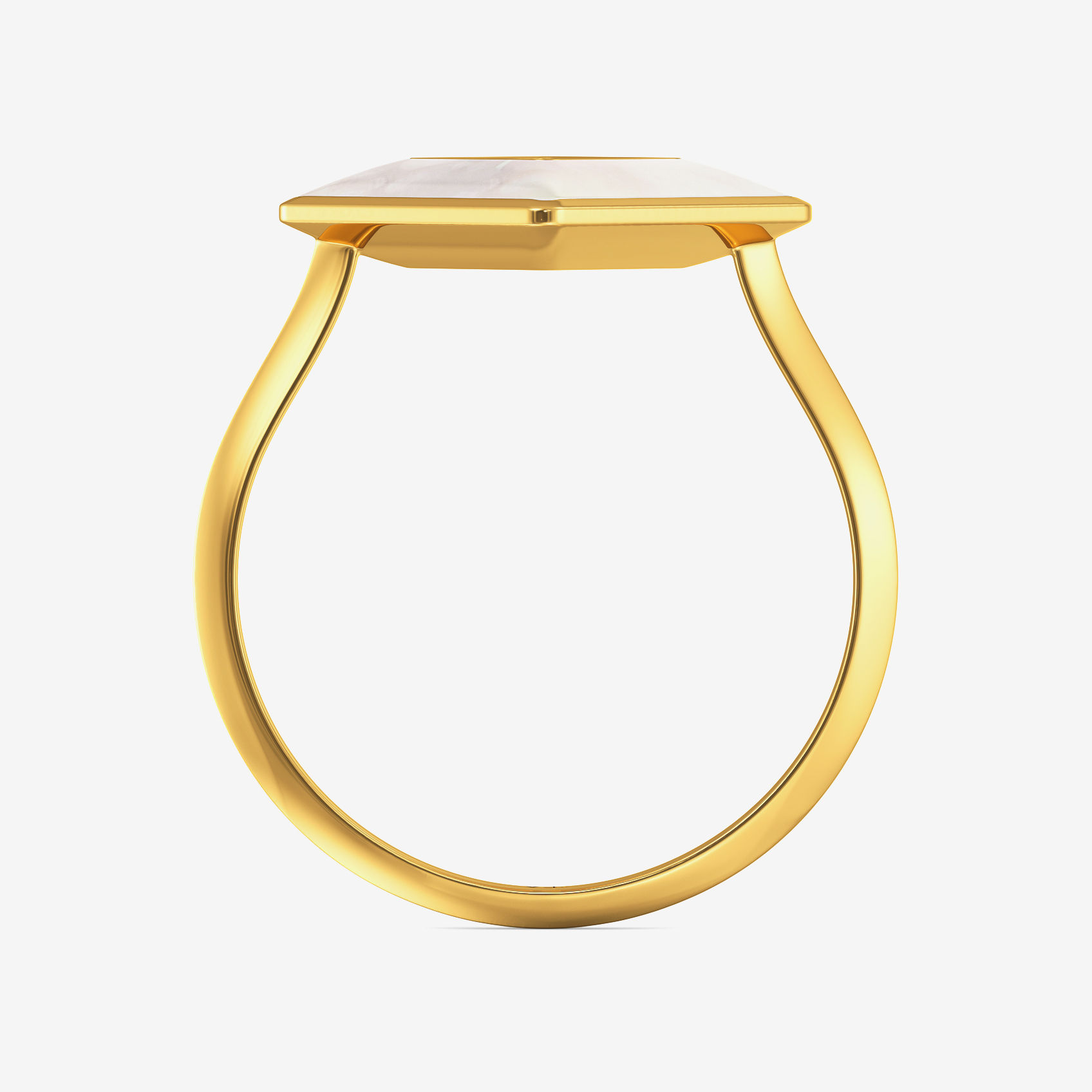 Stylish Pearl Gold Thin Ring image