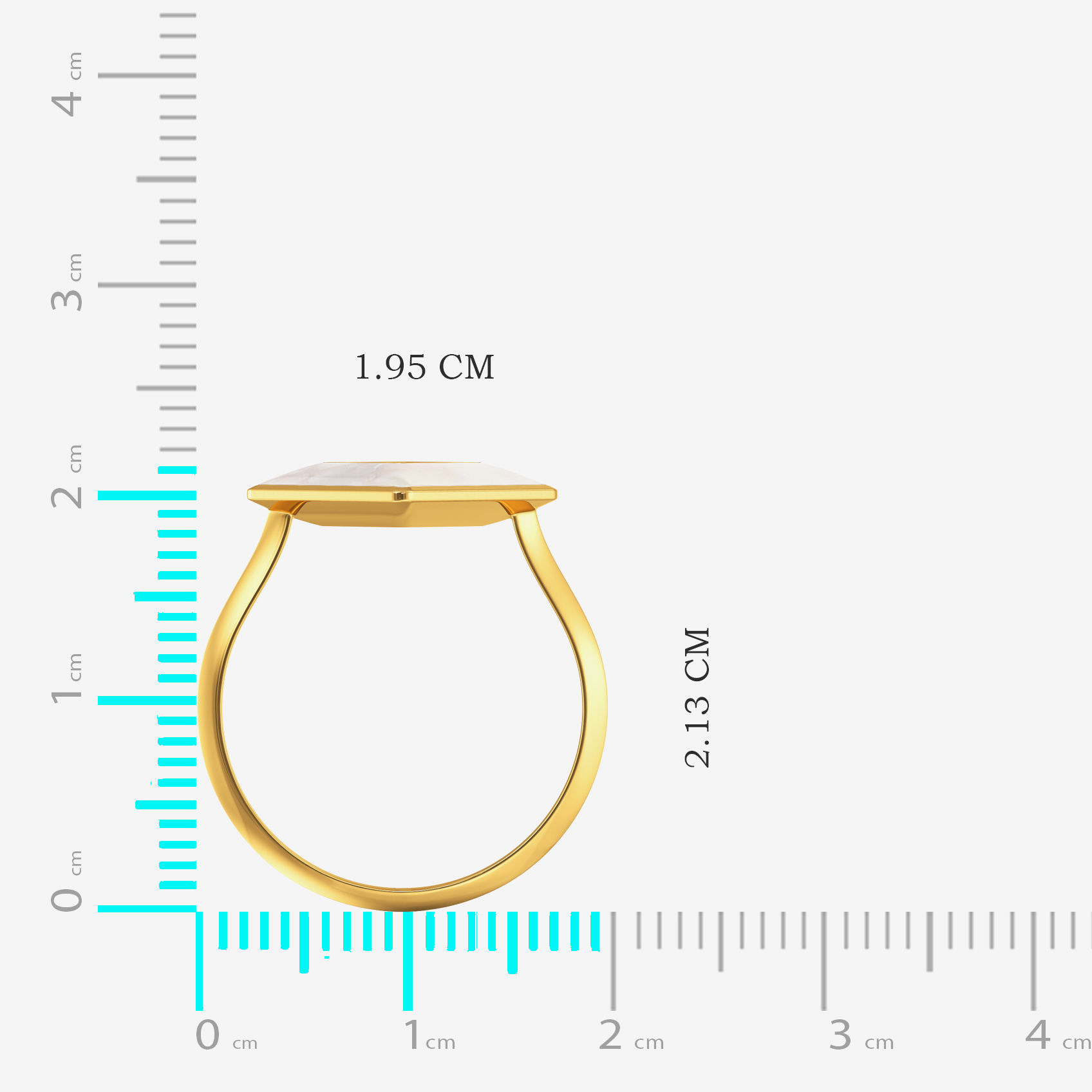 Stylish Pearl Gold Thin Ring image