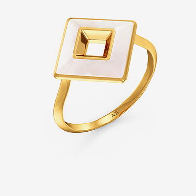 Stylish Pearl Gold Thin Ring alternate view 1