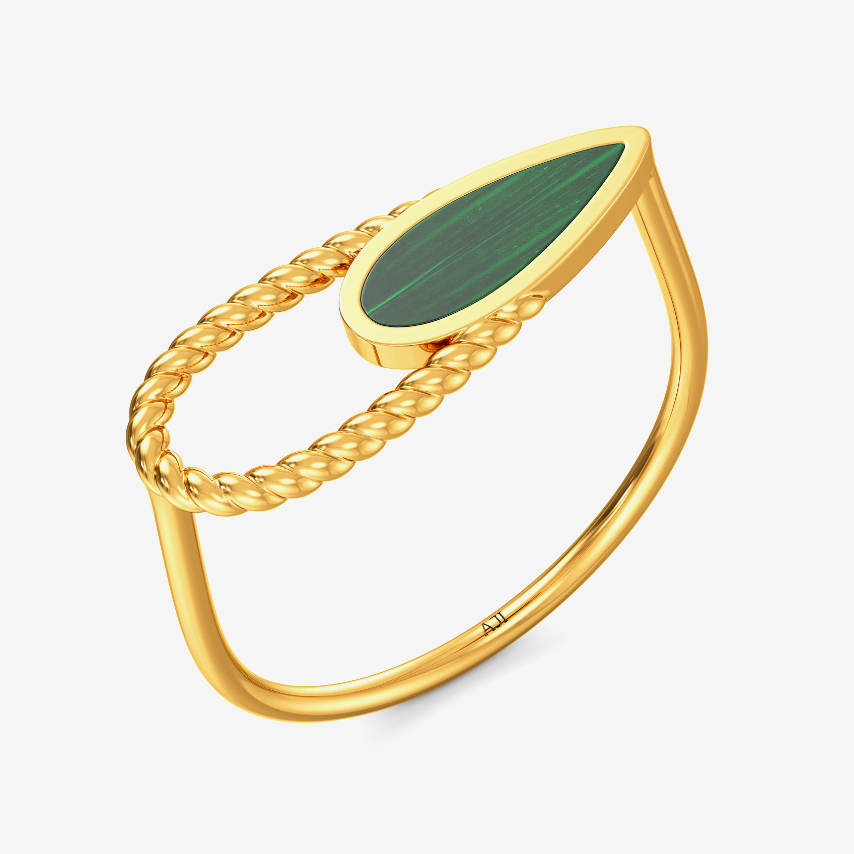 Greenish Dewdrop youth thin Ring