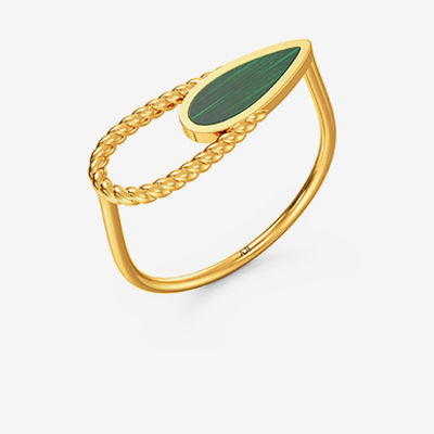 Greenish Dewdrop youth thin Ring alternate view 1