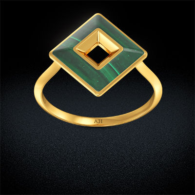 Chic Gold Green Accent Ring alternate view 2