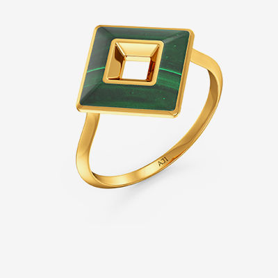 Chic Gold Green Accent Ring alternate view 1