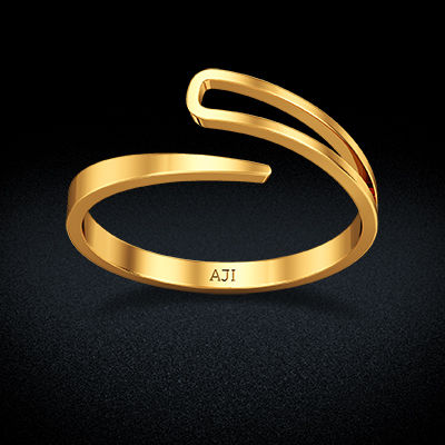 Whimsical Endless shaped Gold Ring alternate view 2
