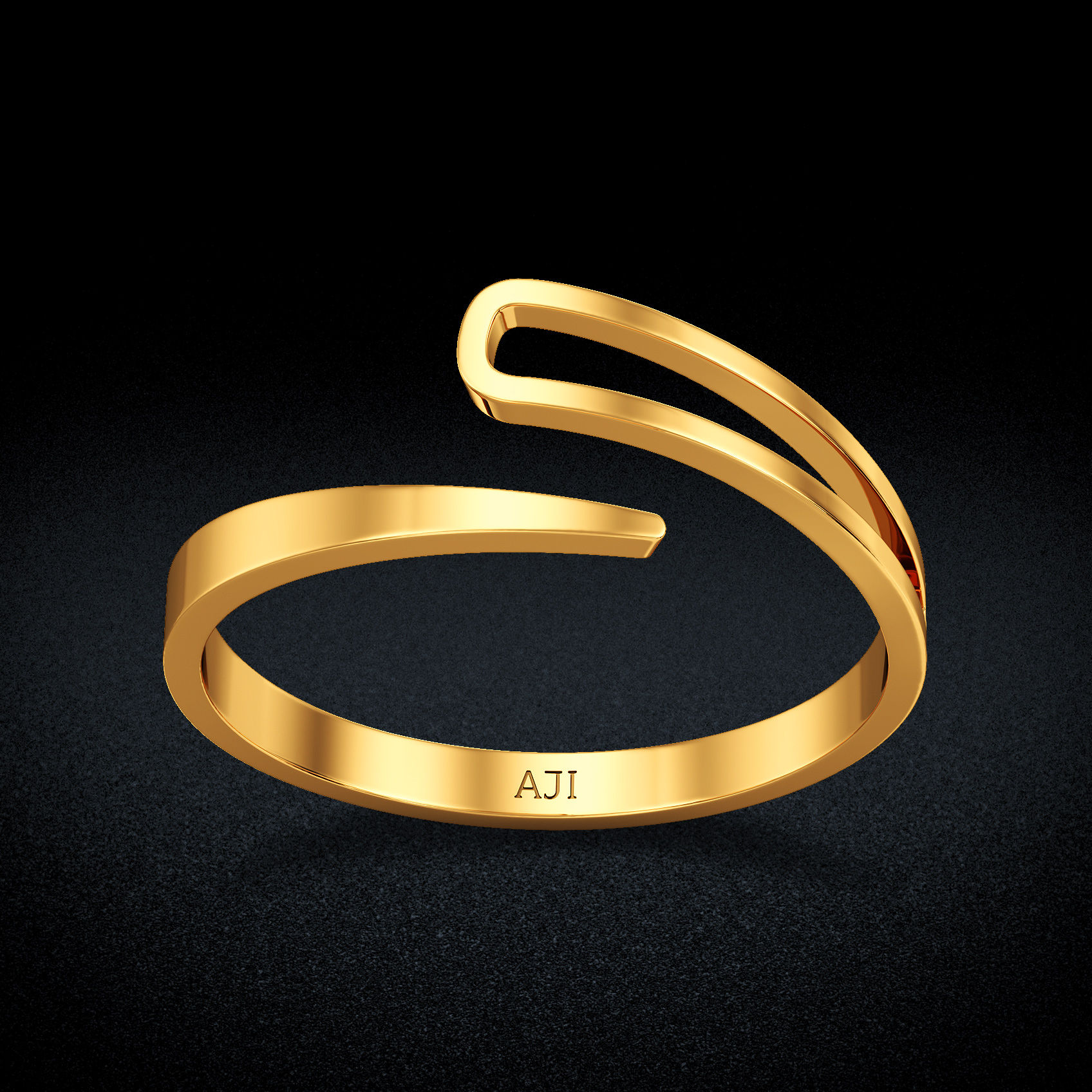 Whimsical Endless shaped Gold Ring image