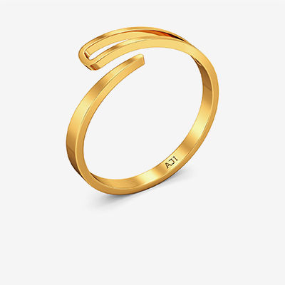 Whimsical Endless shaped Gold Ring alternate view 1