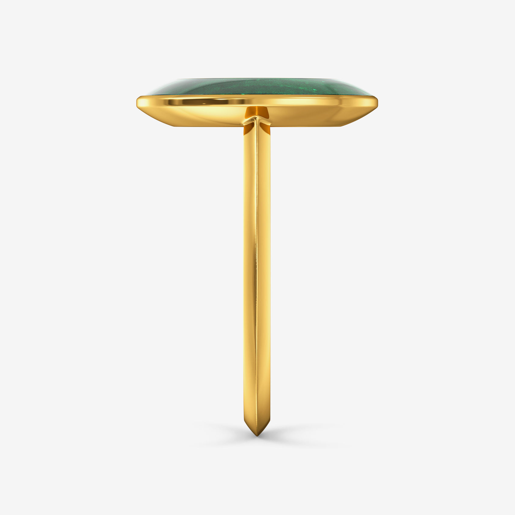 Playful greenish Gold circle shaped Ring alternate view 3