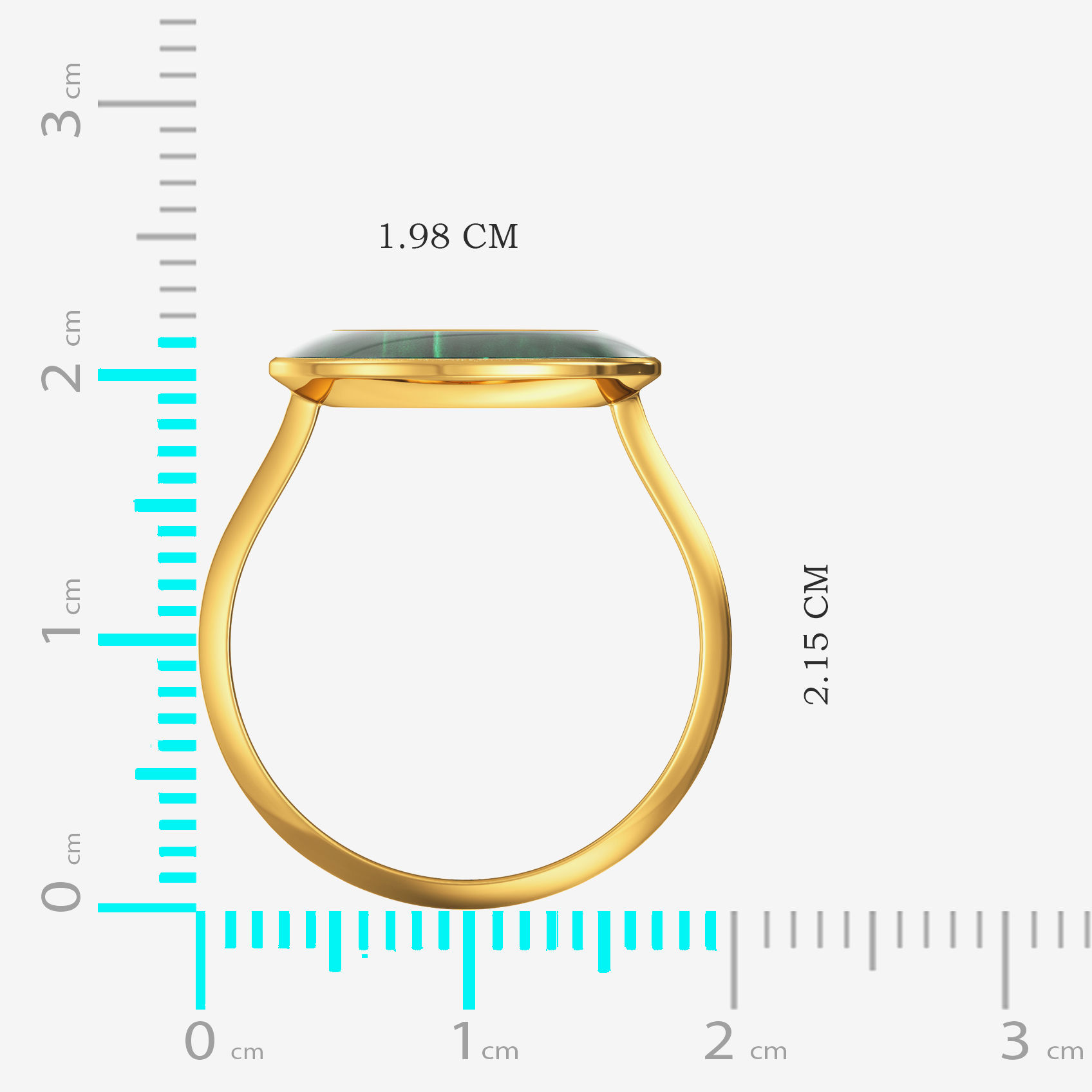 Playful greenish Gold circle shaped Ring image