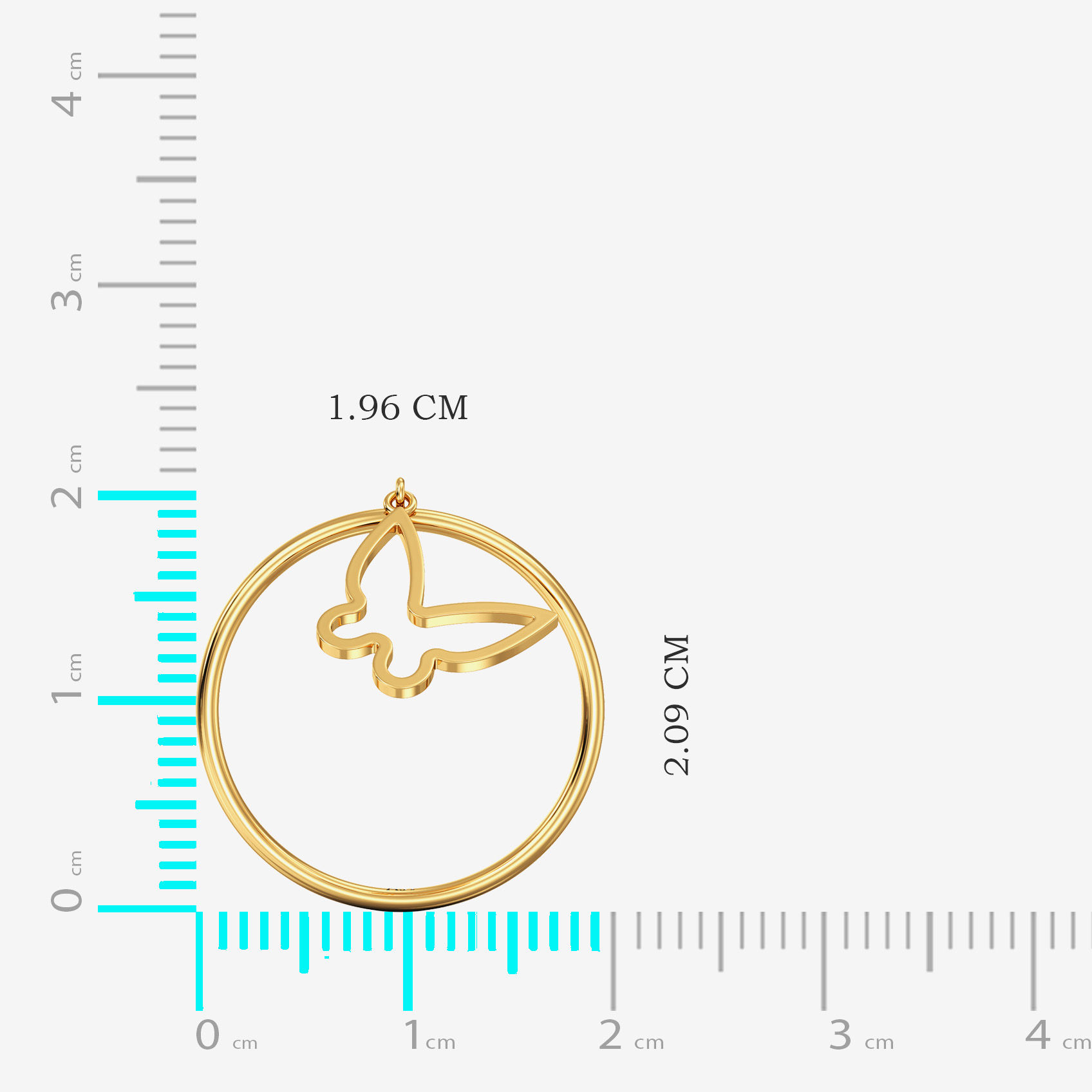 Adorable Gold Hanging Butterfly Ring image