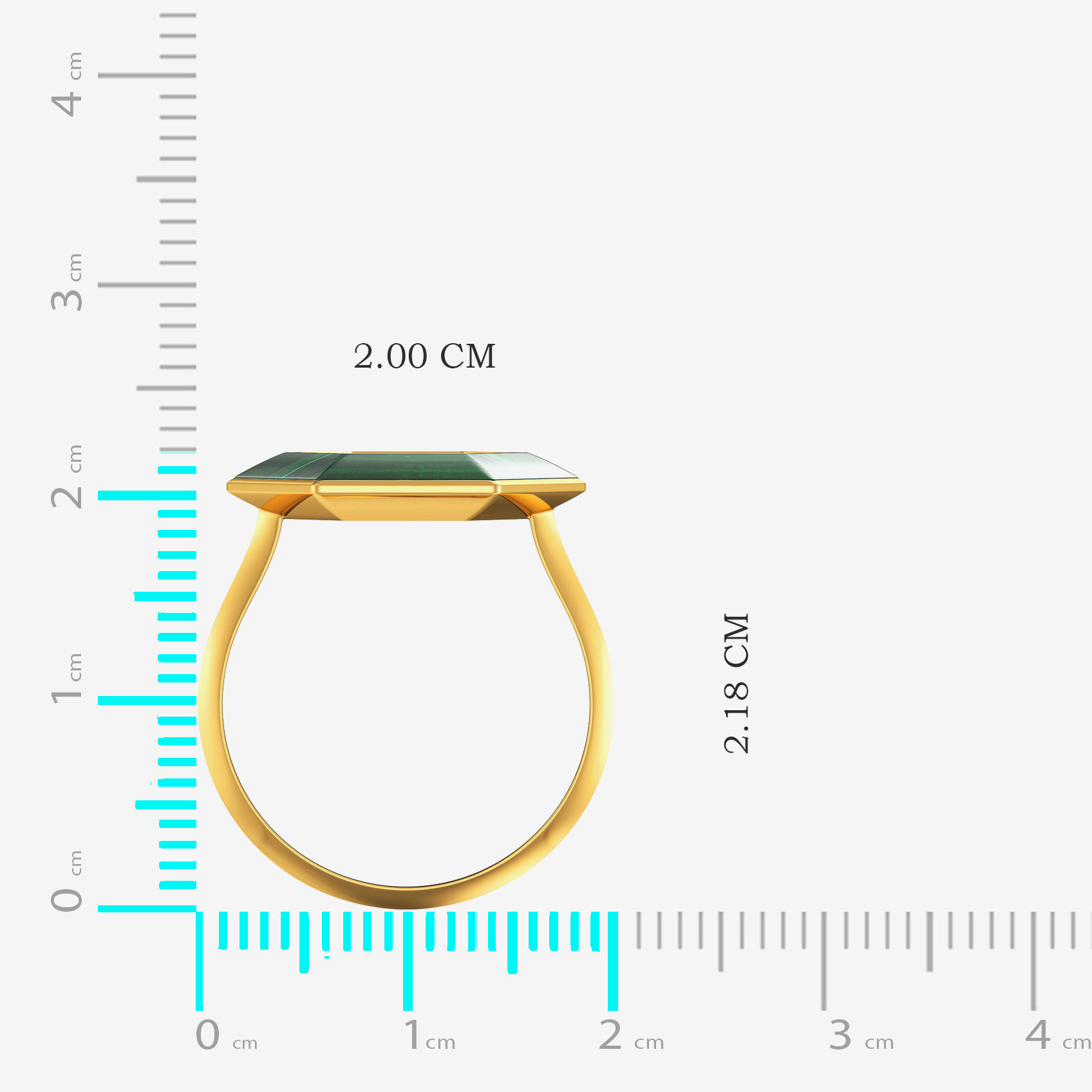 Green HexaGlow Gold Ring image