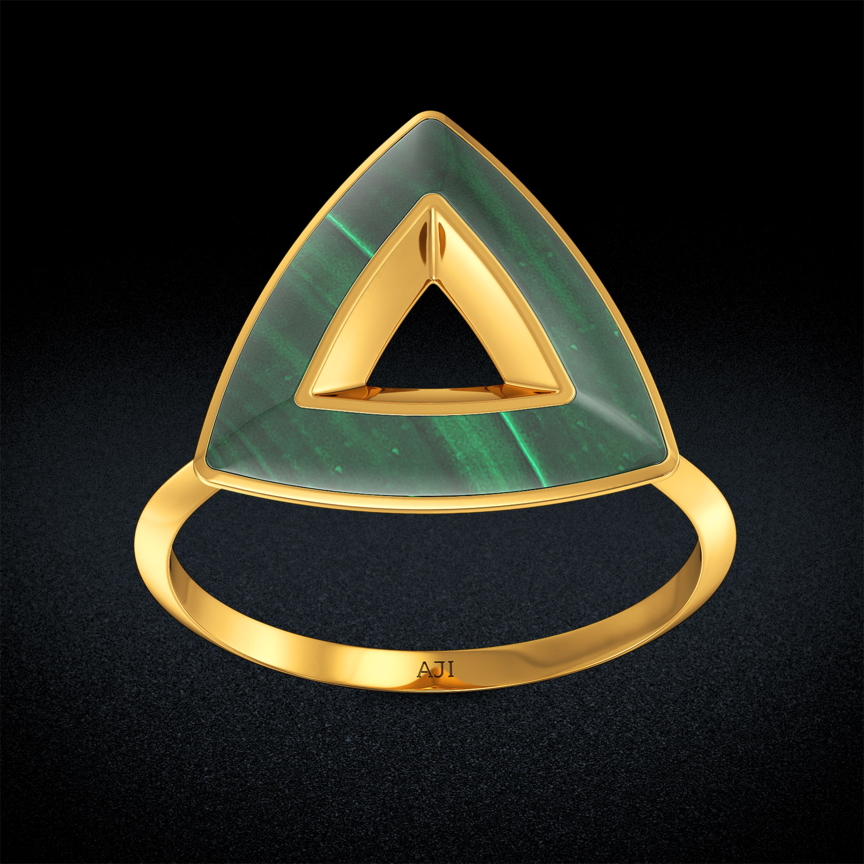TriStyle Greenish youth gold ring image