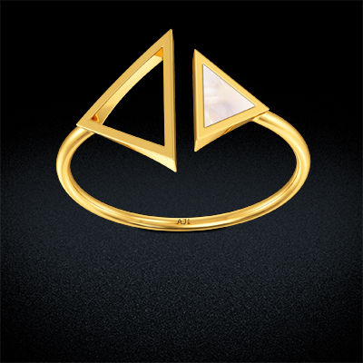 Two TriGlow Stylish new Gold Ring alternate view 2