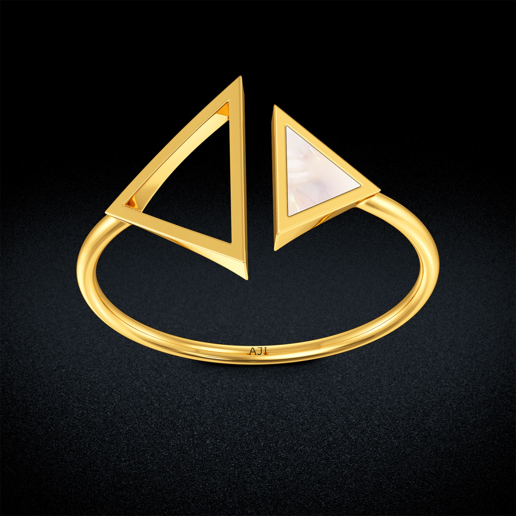 Two TriGlow Stylish new Gold Ring image