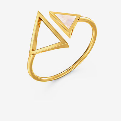 Two TriGlow Stylish new Gold Ring alternate view 1