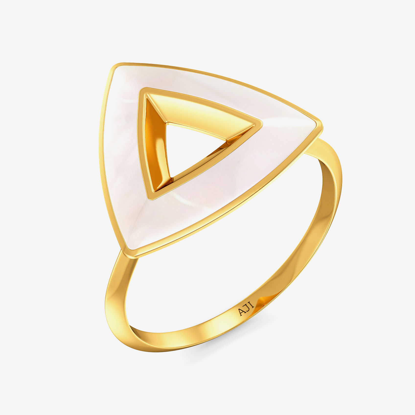 Glowing TriEdge newgen Gold Ring