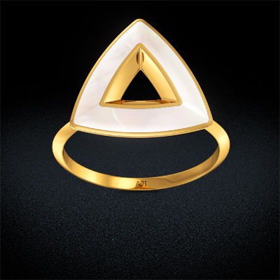 Glowing TriEdge newgen Gold Ring alternate view 2