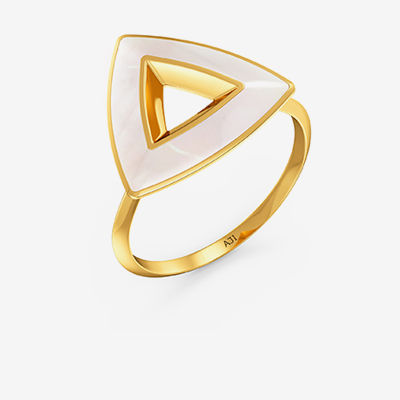 Glowing TriEdge newgen Gold Ring alternate view 1