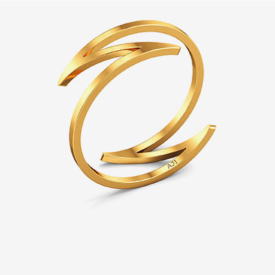 Cool Gold Boldedged Ring alternate view 1