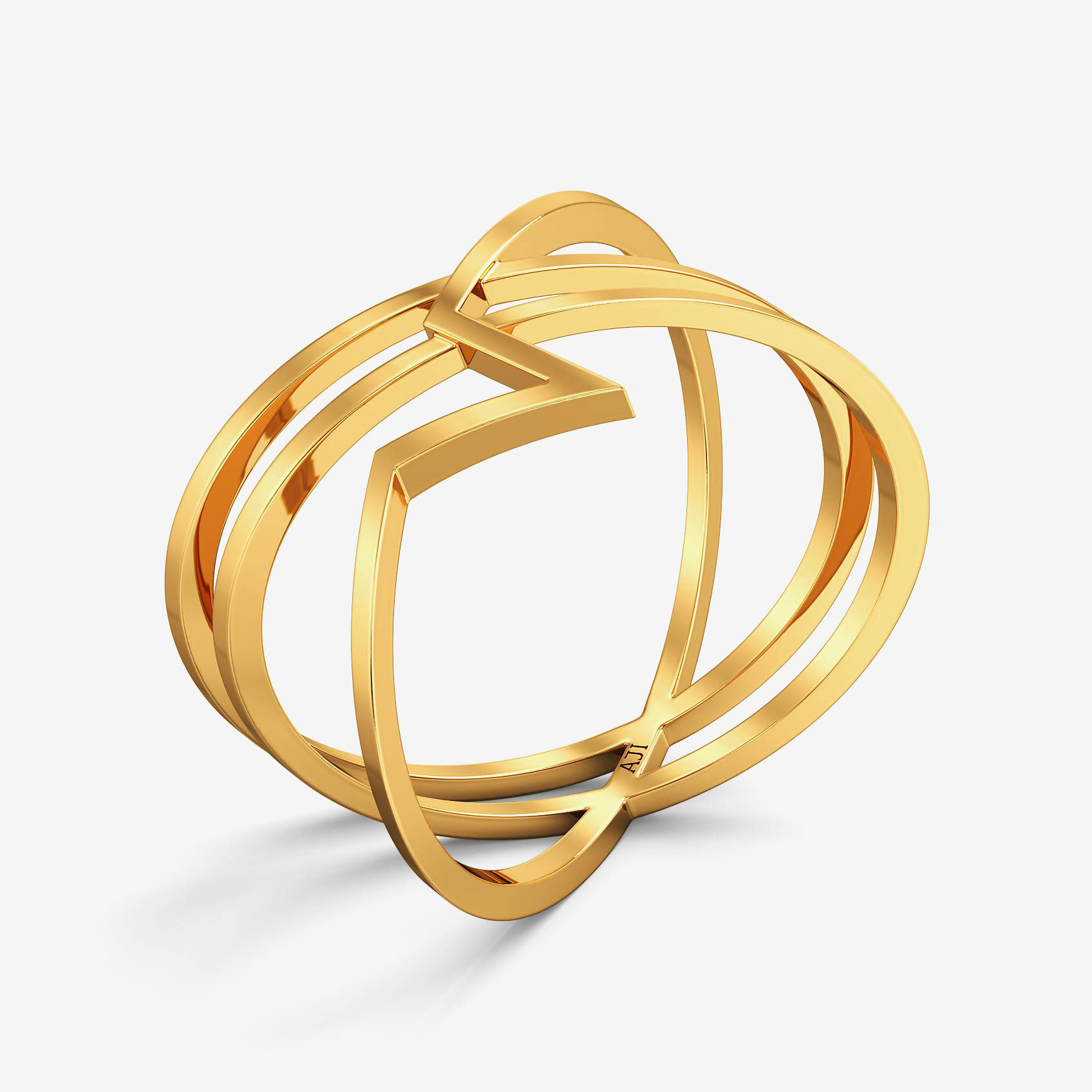 Curlicued teenage Fashion Gold Ring