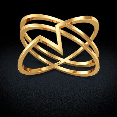 Curlicued teenage Fashion Gold Ring alternate view 2