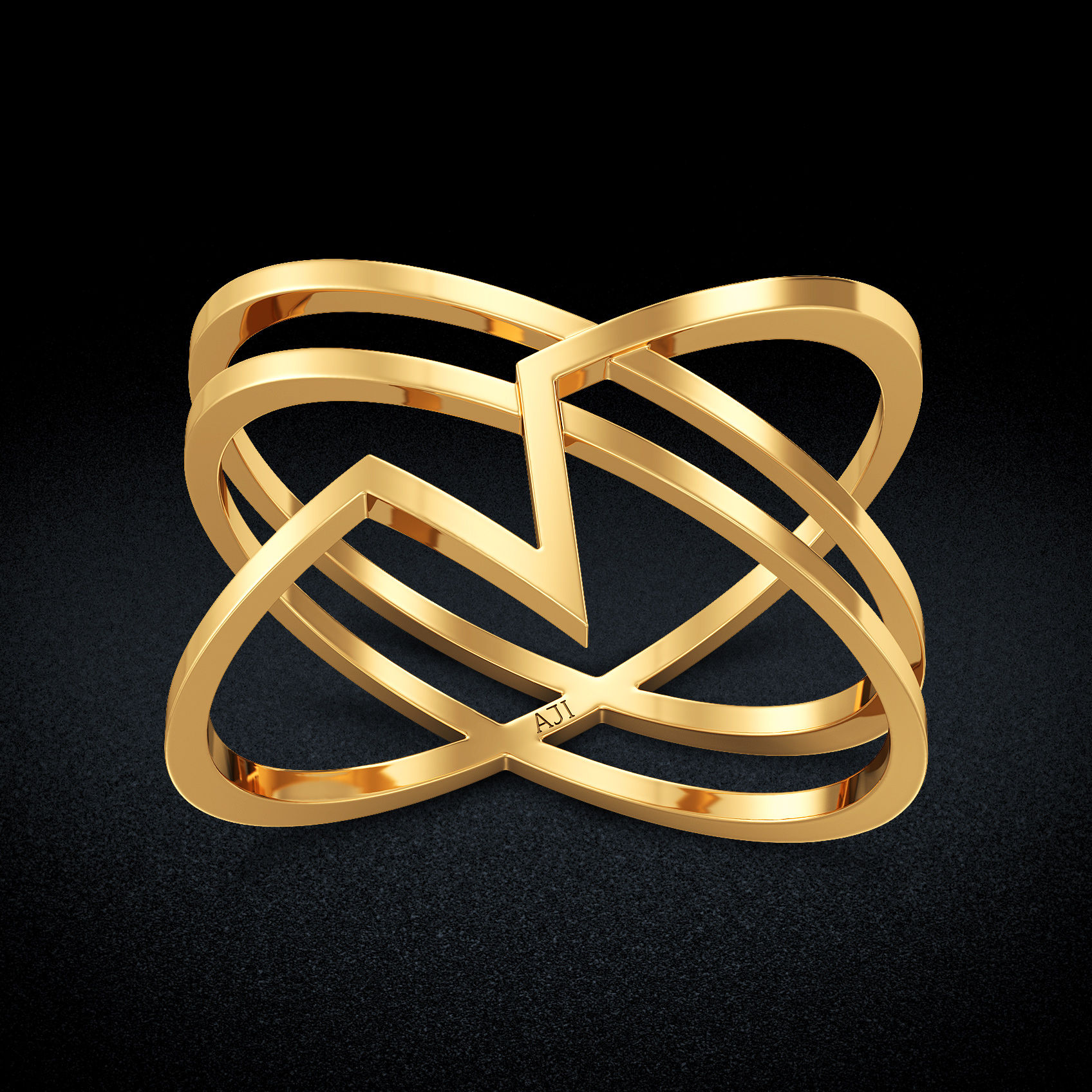 Curlicued teenage Fashion Gold Ring image