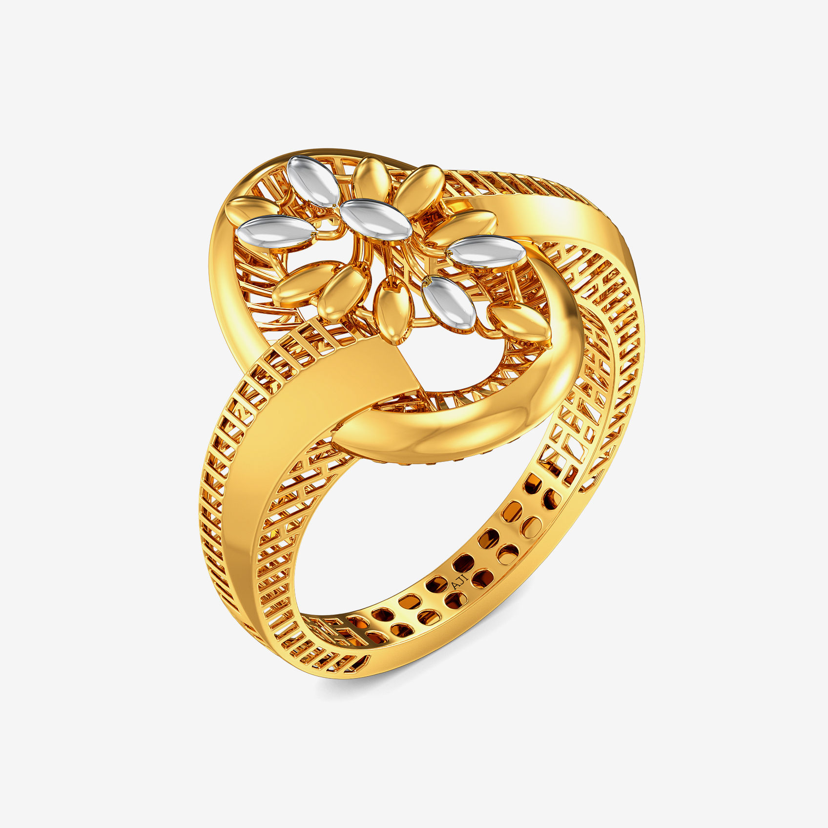 Opulent Floral Gold Ring