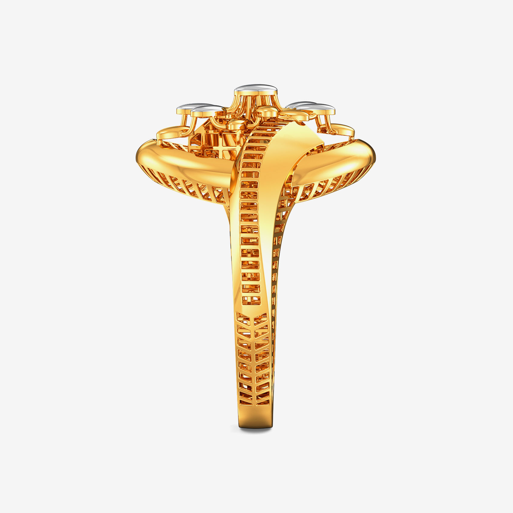 Opulent Floral Gold Ring alternate view 1