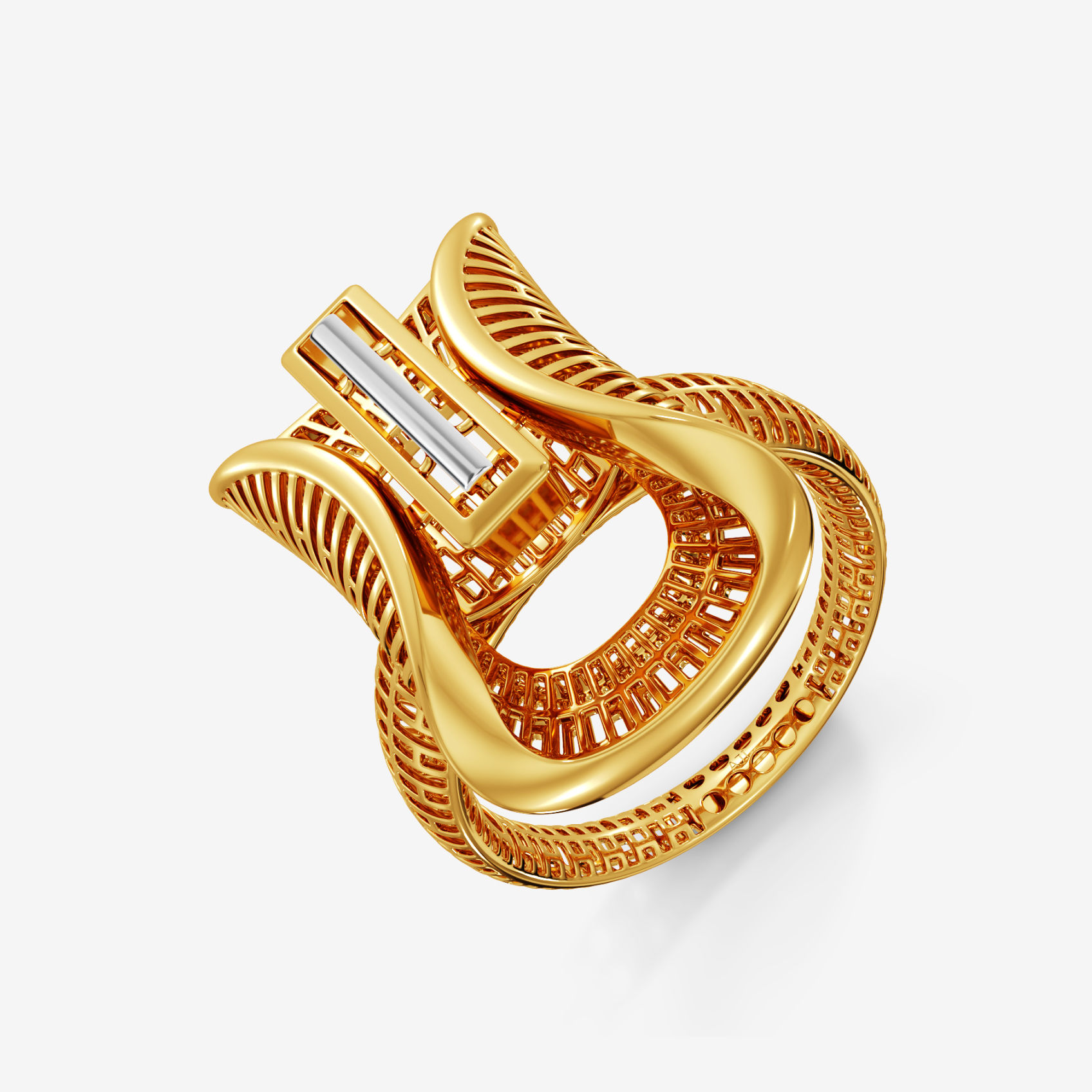 Stylish Gold Cocktail Ring