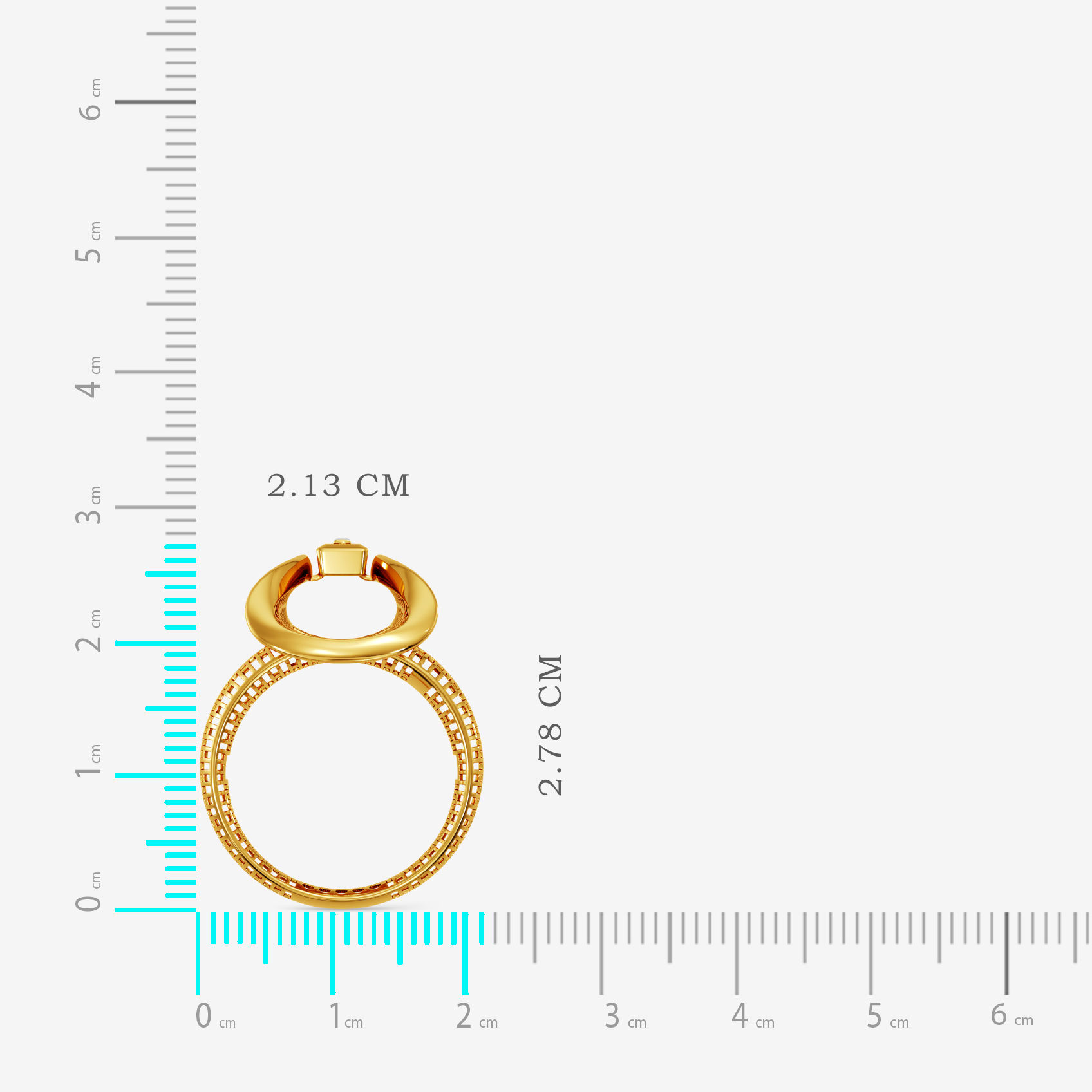 Stylish Gold Cocktail Ring alternate view 1