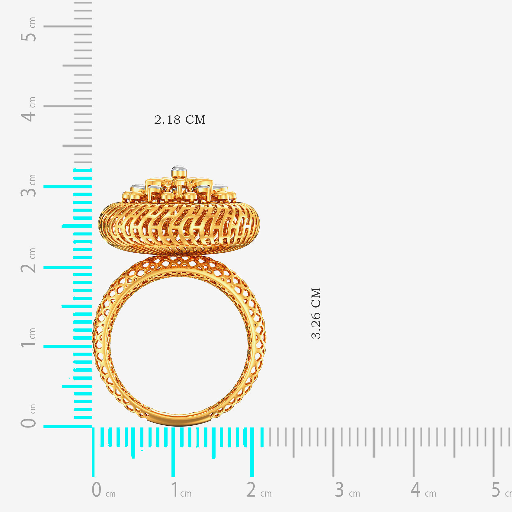 Elegant Floral Halo Gold Ring image