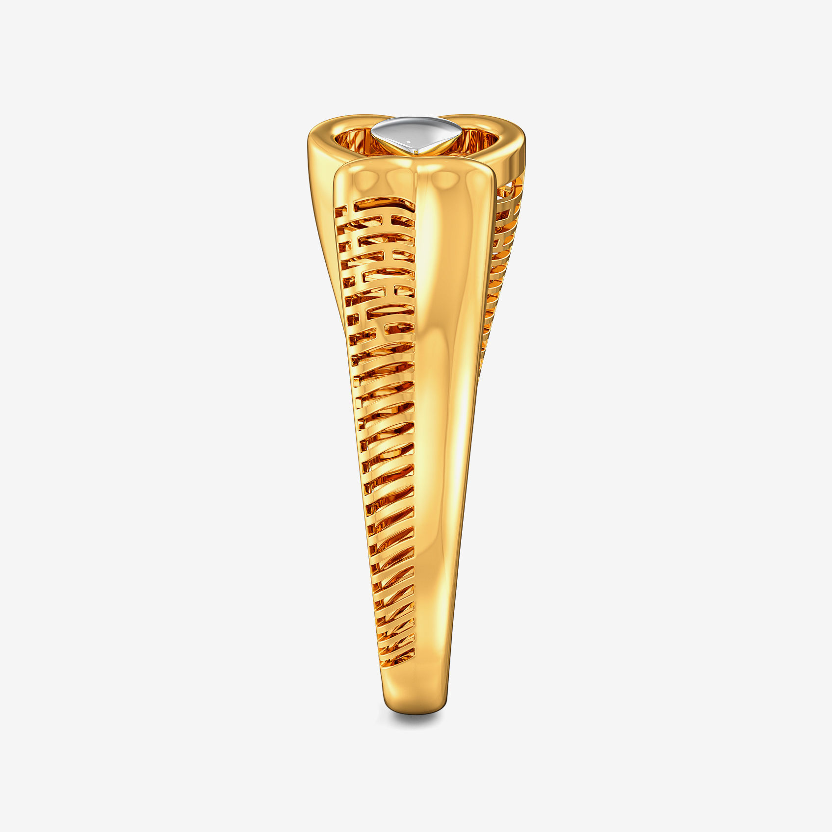 Heart Encircled Gold Ring alternate view 1