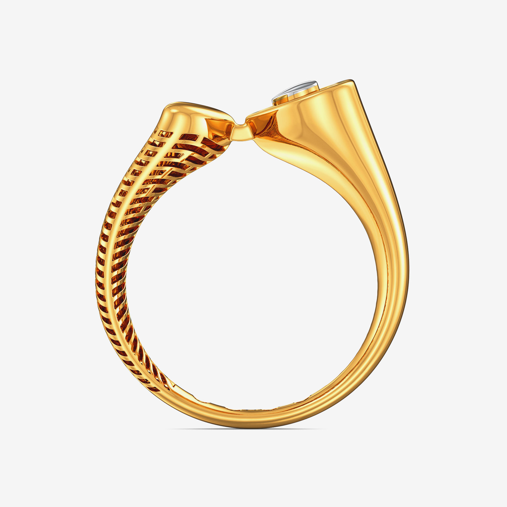 Heart Encircled Gold Ring alternate view 2