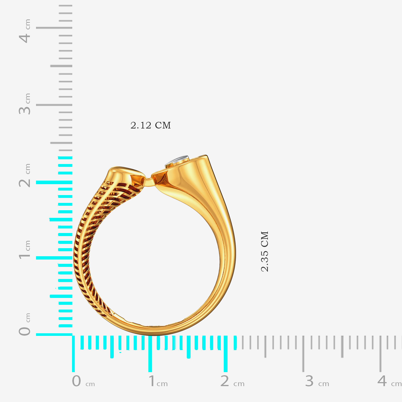 Heart Encircled Gold Ring image