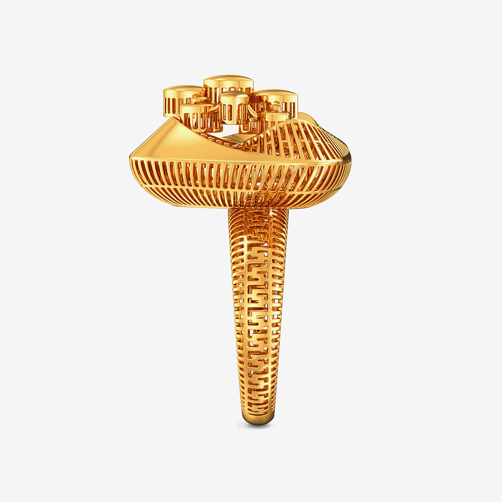Leafy Triangle Gold Ring alternate view 1