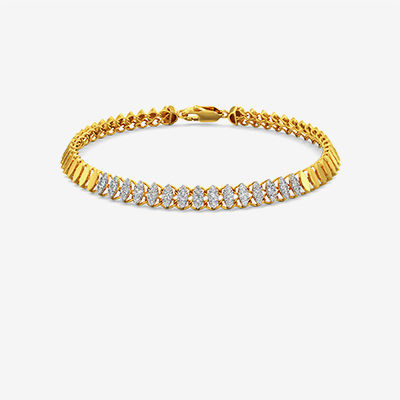 Light Weight Jos Alukkas Bracelet Designs Refined Men Diamond Bracelet - Main Image