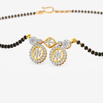 Buy Glimmering Circles Diamond Mangalsutra (MUDP00019562) Online