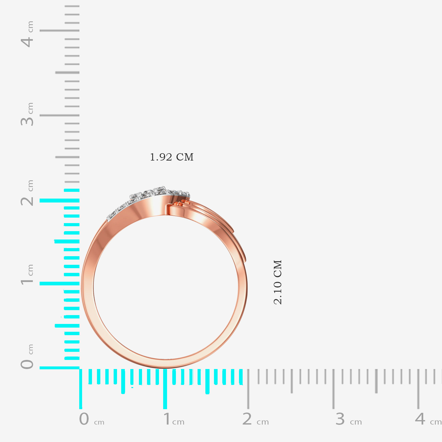 Charming Connected Teardrops Diamond Ring alternate view 3