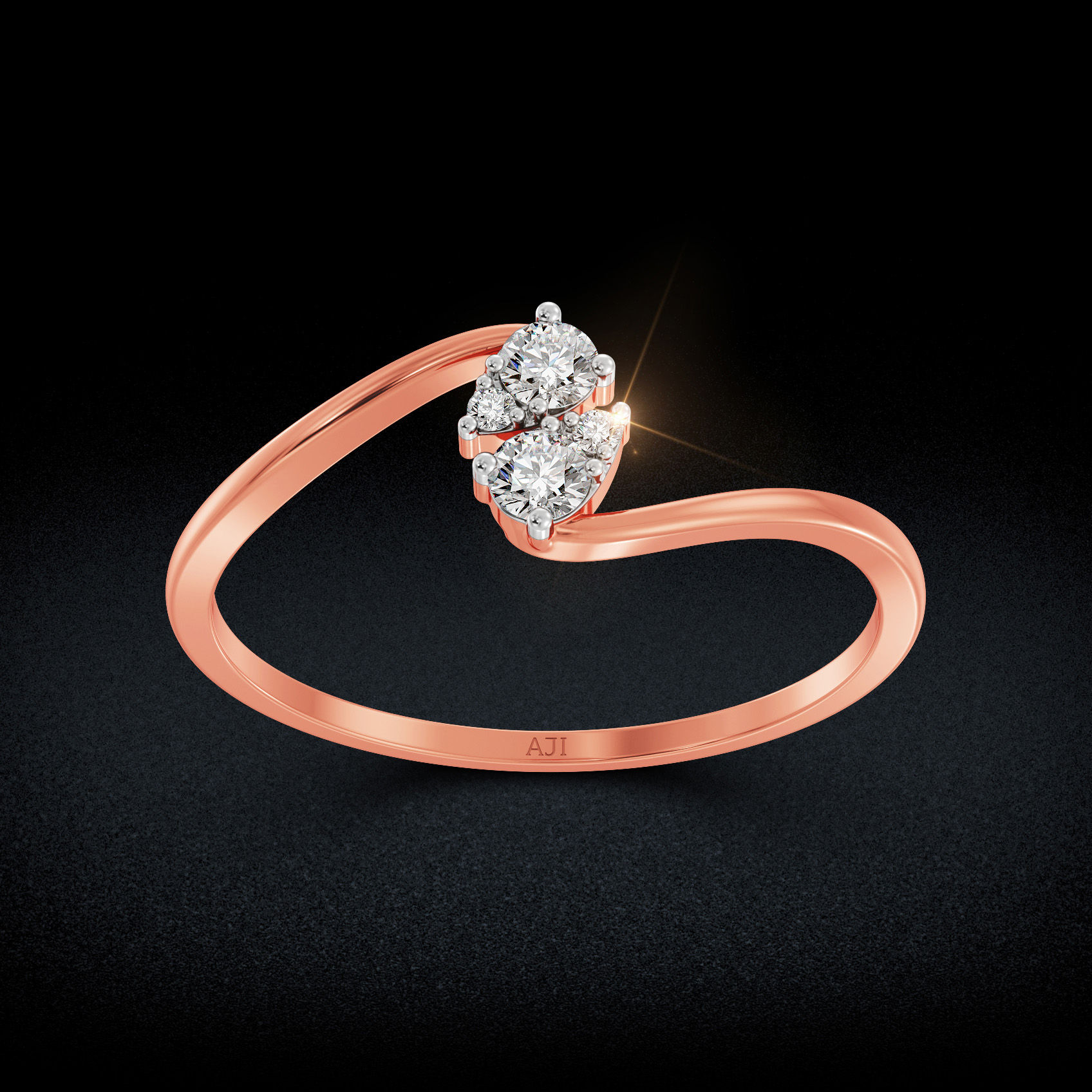 Connecting Dew Diamond Ring image