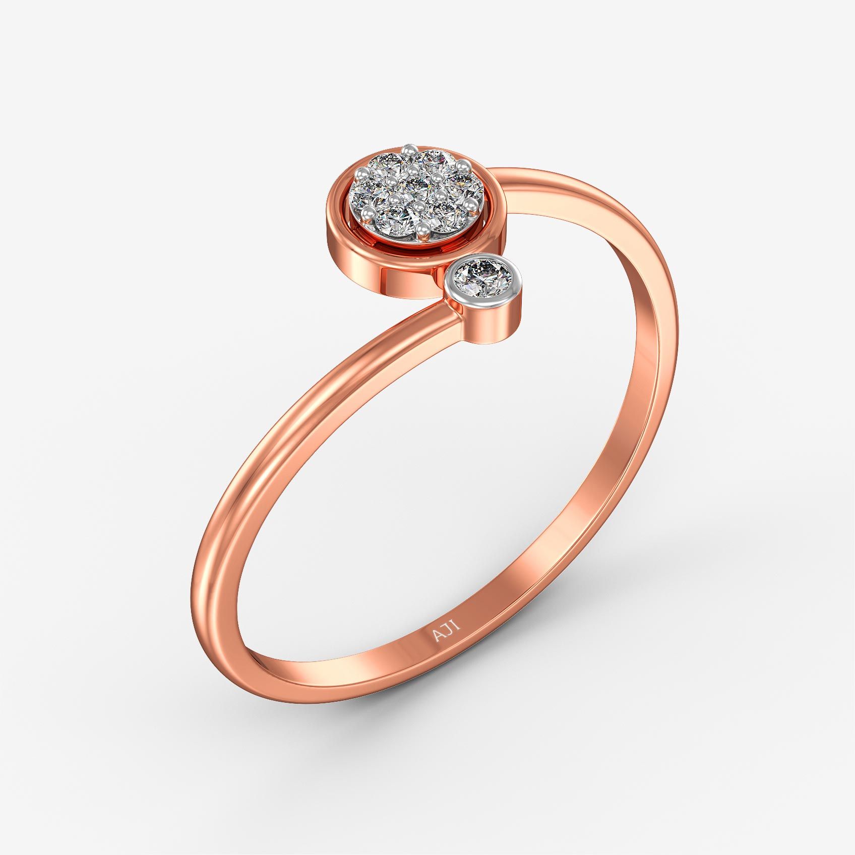 Sparkling Ellipse Diamond Ring