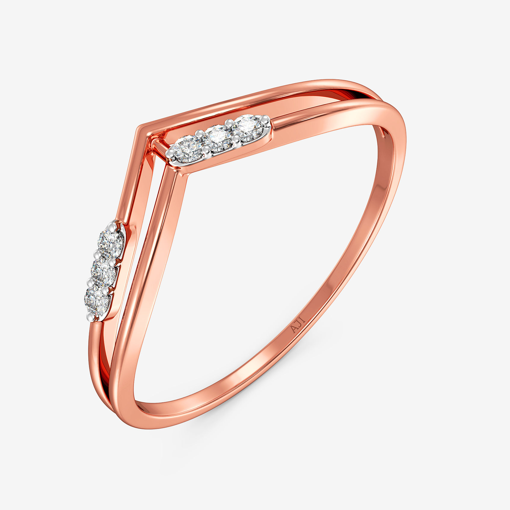 Angle Grace Diamond Ring