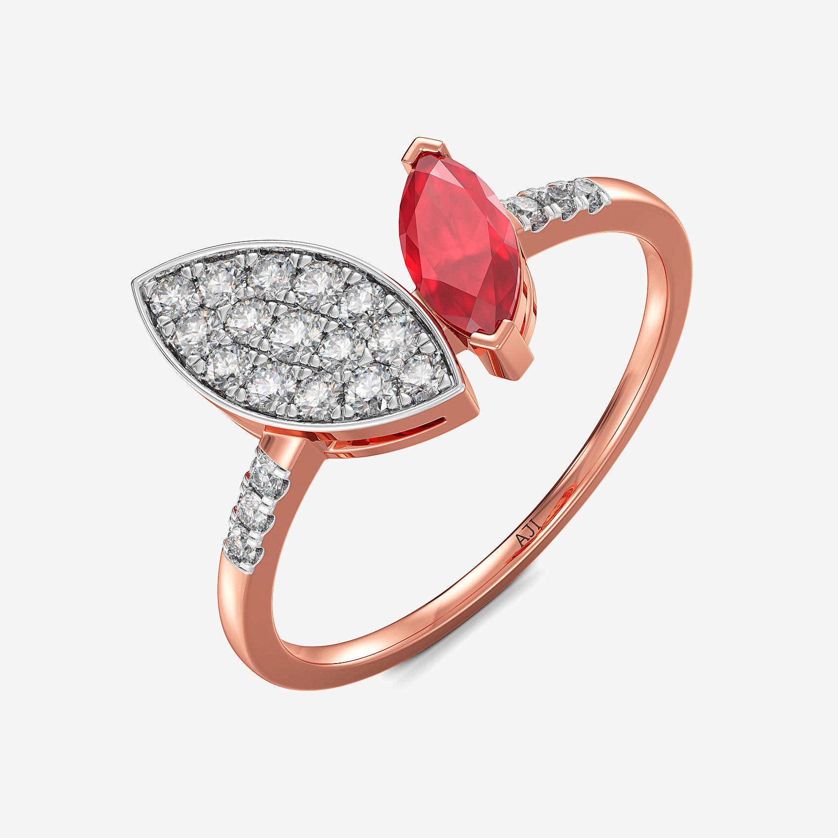 Dewy Leaf Diamond Ring