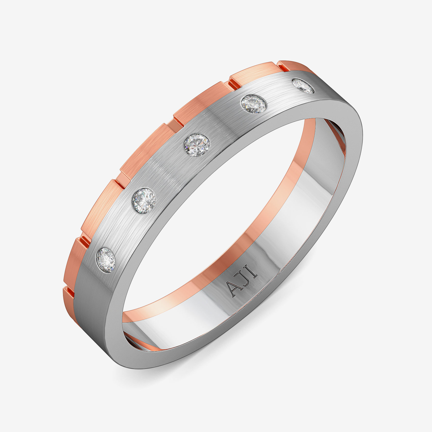 Elegant Plain Platinum Band For Women