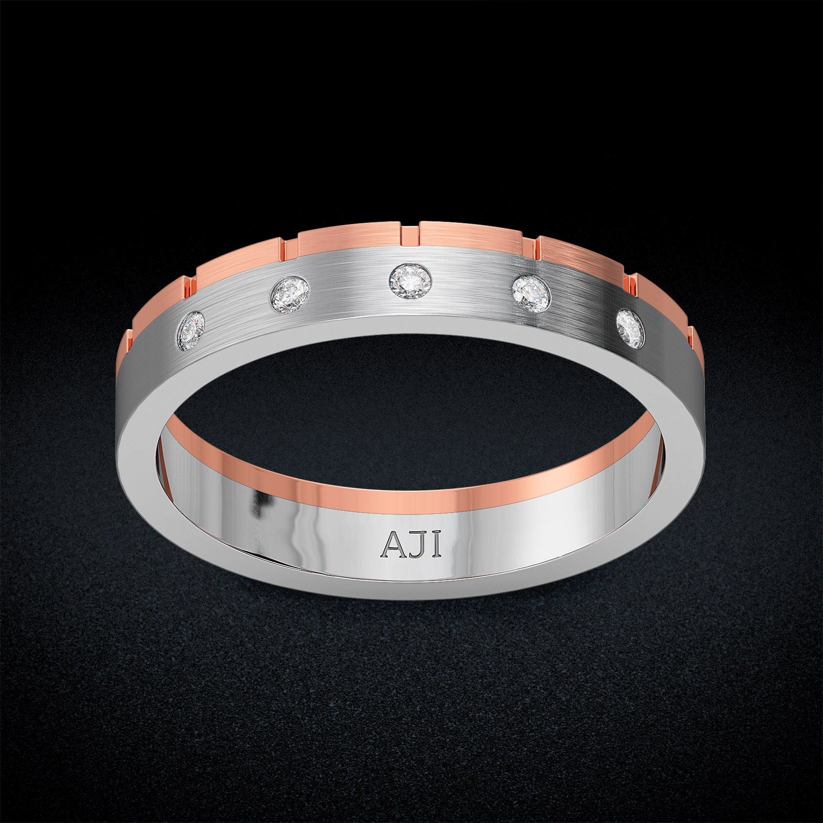 Elegant Plain Platinum Band For Women image