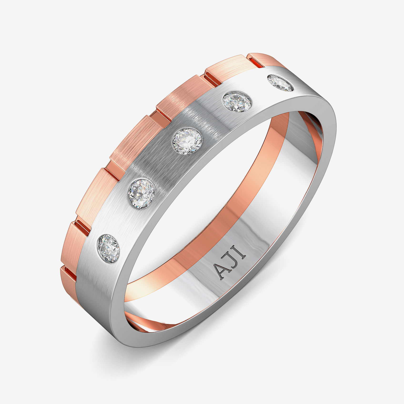 Elegant Plain Platinum Band For Men